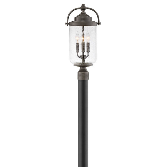 Hinkley Lighting 3 Light Willoughby Outdoor Post Mount, Rubbed Bronze