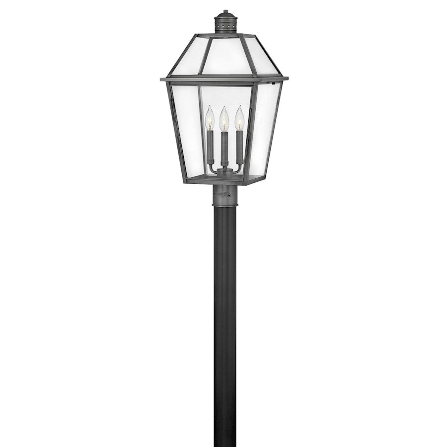 Hinkley Lighting Nouvelle 3 Light Outdoor Post Mount in Black - 2771BLB