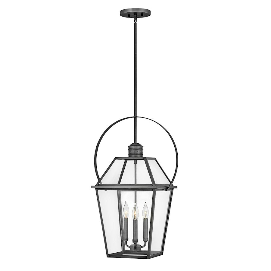 Hinkley Lighting Nouvelle 3 Light Outdoor Hanging in Black - 2772BLB