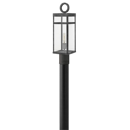 Hinkley Lighting Porter 1 Light Outdoor Post Mount, Aged Zinc/Clear - 2801DZ-LV