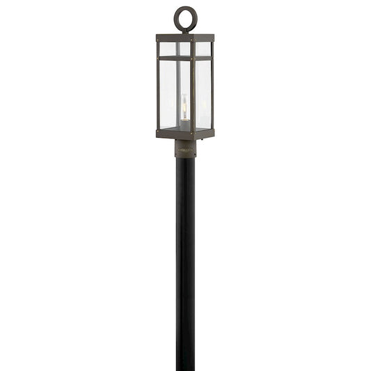 Hinkley Lighting Porter 1 Light Post Mount, Oil Rubbed Bronze/Clear - 2801OZ-LV