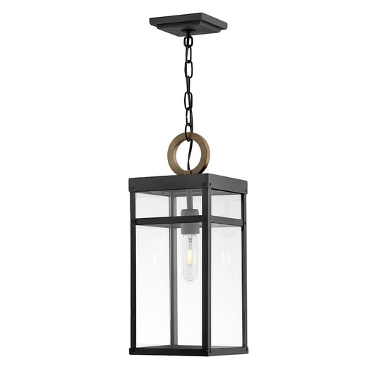 Hinkley Lighting Porter 1 Light Outdoor Med. Hanging Lantern, Black - 2802BK-LL