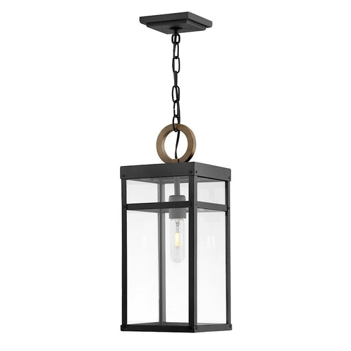 Hinkley Lighting Porter 1 Light Outdoor Med. Hanging Lantern, Black - 2802BK-LL
