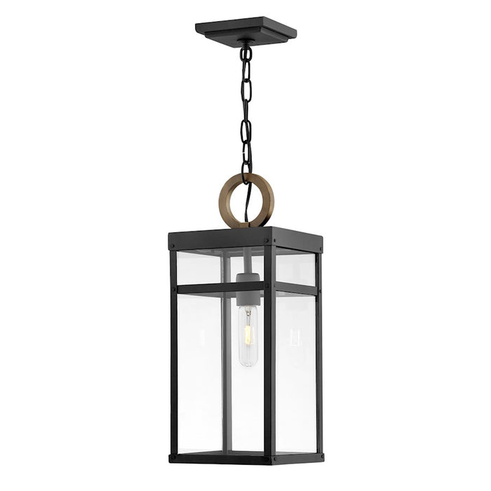 Hinkley Lighting Porter 1 Light Outdoor Med. Hanging Lantern, Black - 2802BK-LL