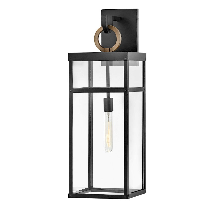 Hinkley Lighting 2807 Porter 1 Light Outdoor LG Sconce, Black - 2807BK-LL