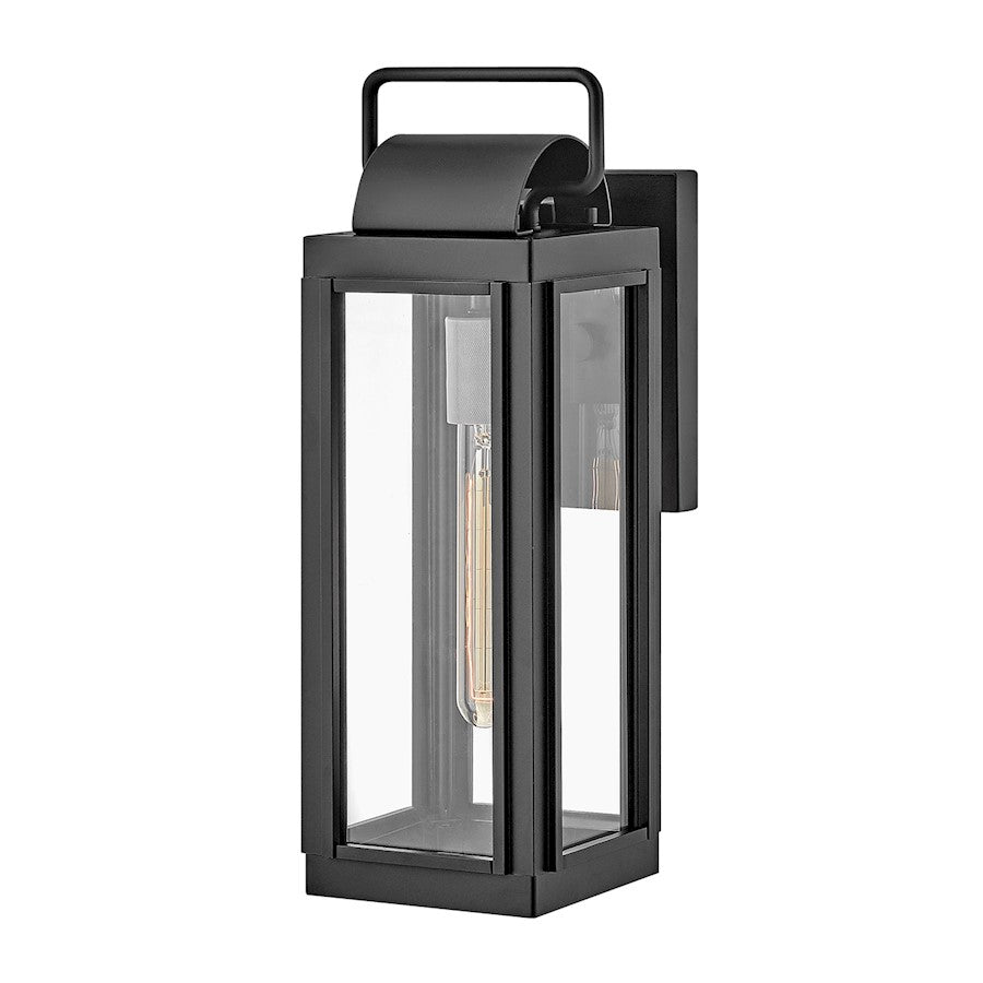 Hinkley Lighting Sag 1 Light Harbor Outdoor 16" Wall Mount in Black - 2840BK