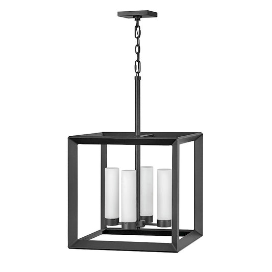 Hinkley Lighting Rhodes 4 Light Outdoor Hanging, Graphite/Opal - 29304BGR-LV