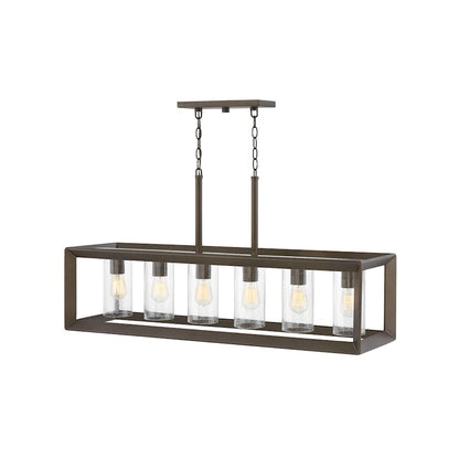 Hinkley Lighting Rhodes Outdoor 6-LT Linear Chandelier, Bronze - 29306WB-LL