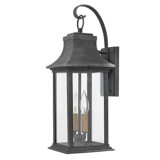 Hinkley Lighting 20" Adair 2 Light Outdoor Wall Mount, Aged Zinc