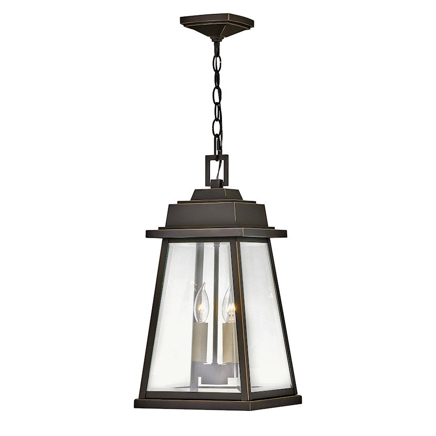 Hinkley Lighting Bainbridge 2 Light Hanging Lantern, Oil Rubbed Bronze