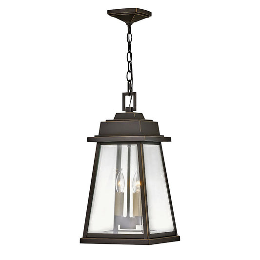 Hinkley Lighting Bainbridge 2 Light Hanging Lantern, Oil Rubbed Bronze