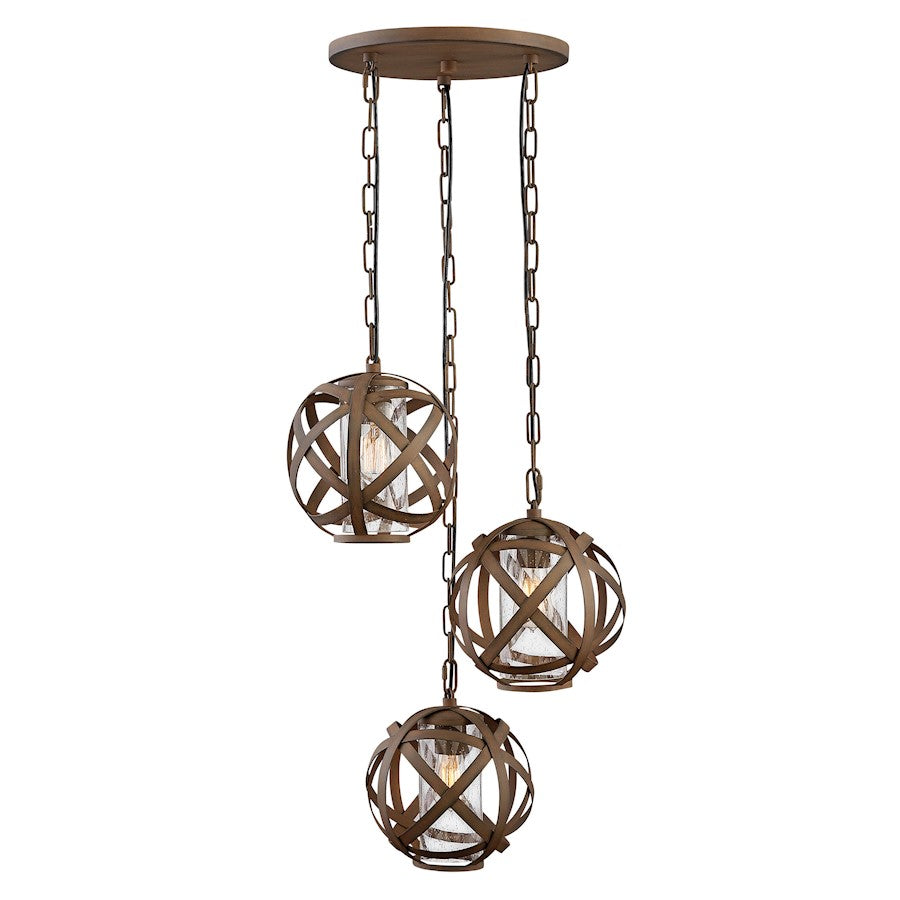 Hinkley Lighting 3 Light 21' Carson Outdoor Hanging Lanterns