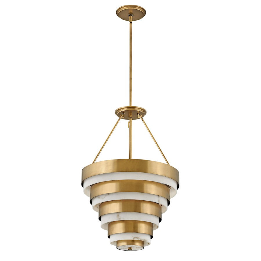 Hinkley Lighting Echelon 8 Light Chandelier, Heritage Brass - 30184HB