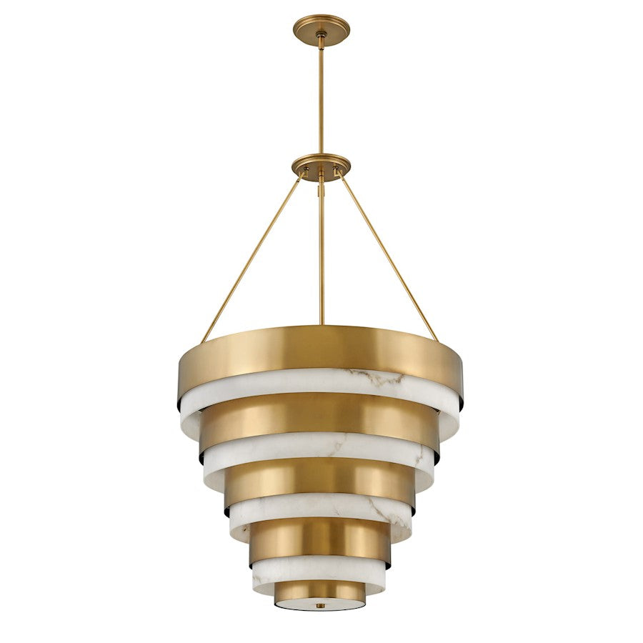 Hinkley Lighting Echelon 4 Light Chandelier, Heritage Brass - 30188HB