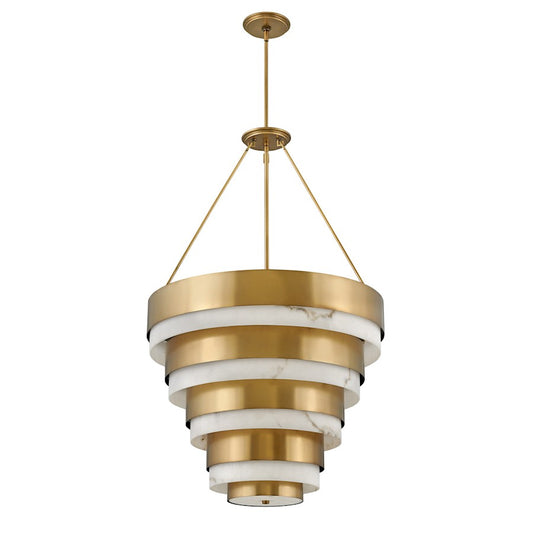 Hinkley Lighting Echelon 4 Light Chandelier, Heritage Brass - 30188HB