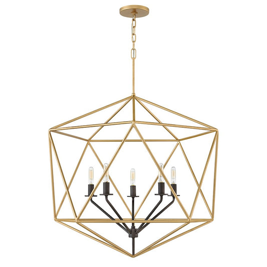 6 Light Astrid Chandelier, Deluxe Gold