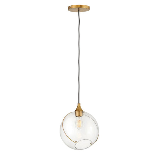 1 Light Skye Pendant, Heritage Brass