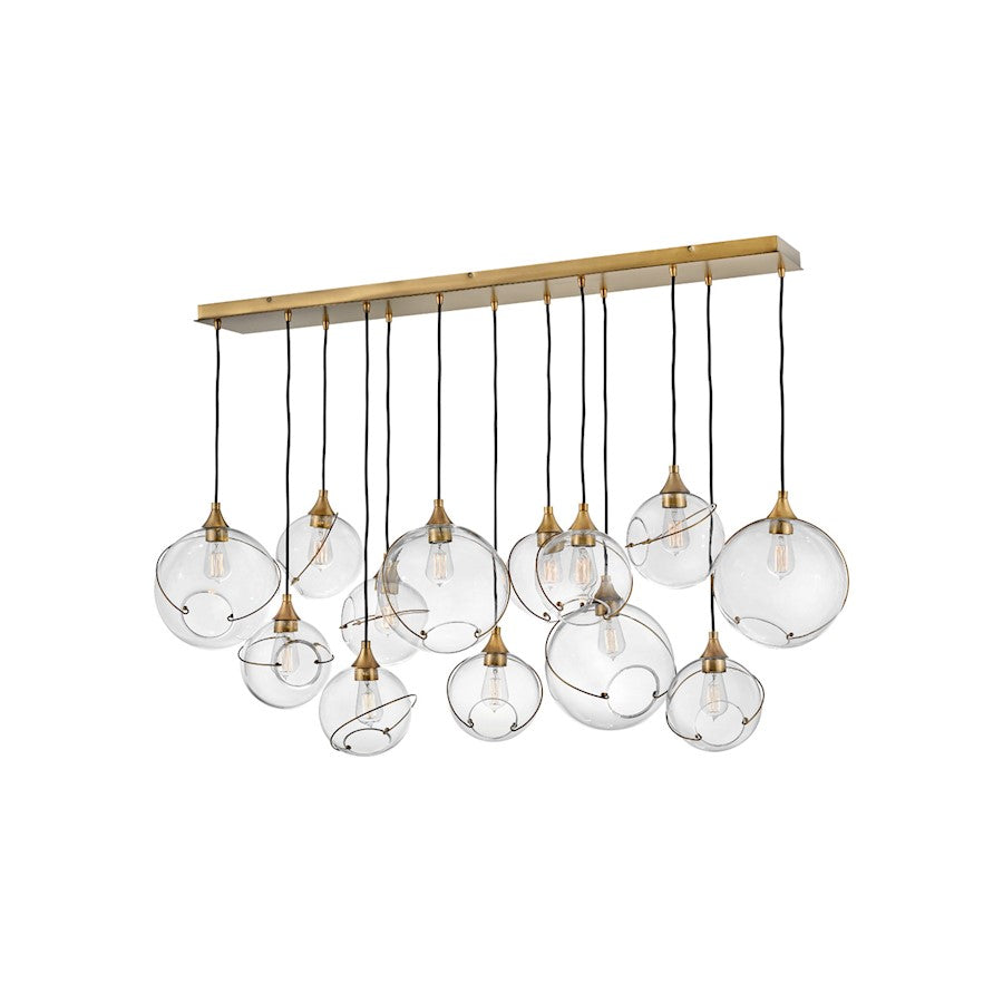 Hinkley Lighting Skye 13 Light Chandelier, Heritage Brass - 30305HBR