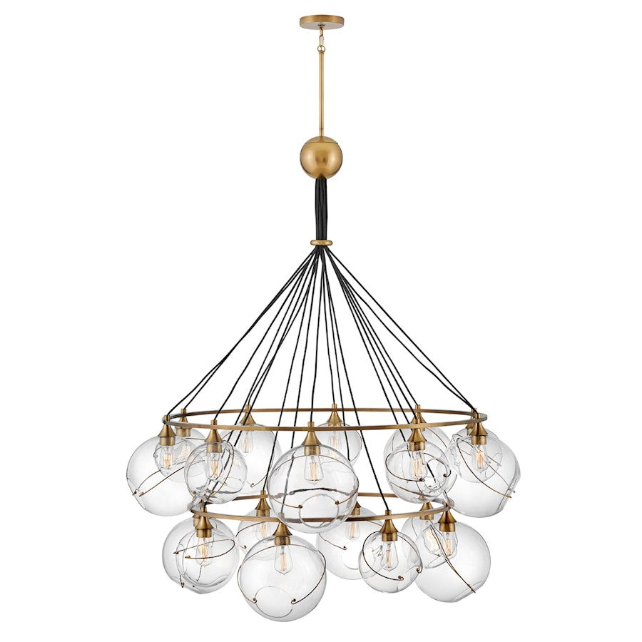 Hinkley Lighting Skye 18 Light Chandelier, Heritage Brass - 30308HBR