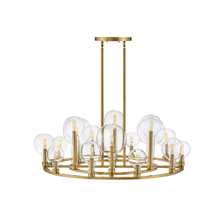 Hinkley Lighting Alchemy 16 Light Chandelier, Lacquered Brass - 30529LCB