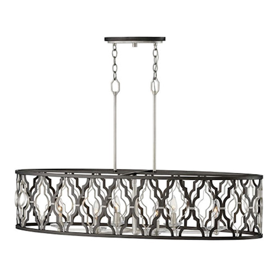 6 Light Portico Chandelier, Glacial