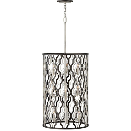 9 Light Portico Chandelier, Glacial