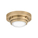 Hinkley Lighting Porte Light XS Flush Mount/Sconce, Brass/Etched Opal - 32703HB