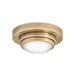 Hinkley Lighting Porte Light SM Flush Mount/Sconce, Brass/Etched Opal - 32704HB