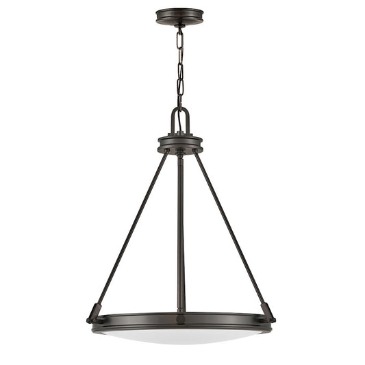 Hinkley Lighting Collier 4 Light MED Foyer Pendant, Black Oxide/Etched - 3384BX