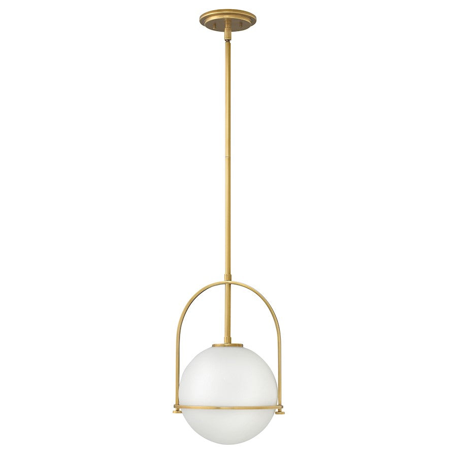 1 Light Pendant Pendant, Heritage Brass