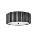 Hinkley Lighting Gia 4 Light LG Flush Mount, Graphite/Etched Lens - 34098BGR