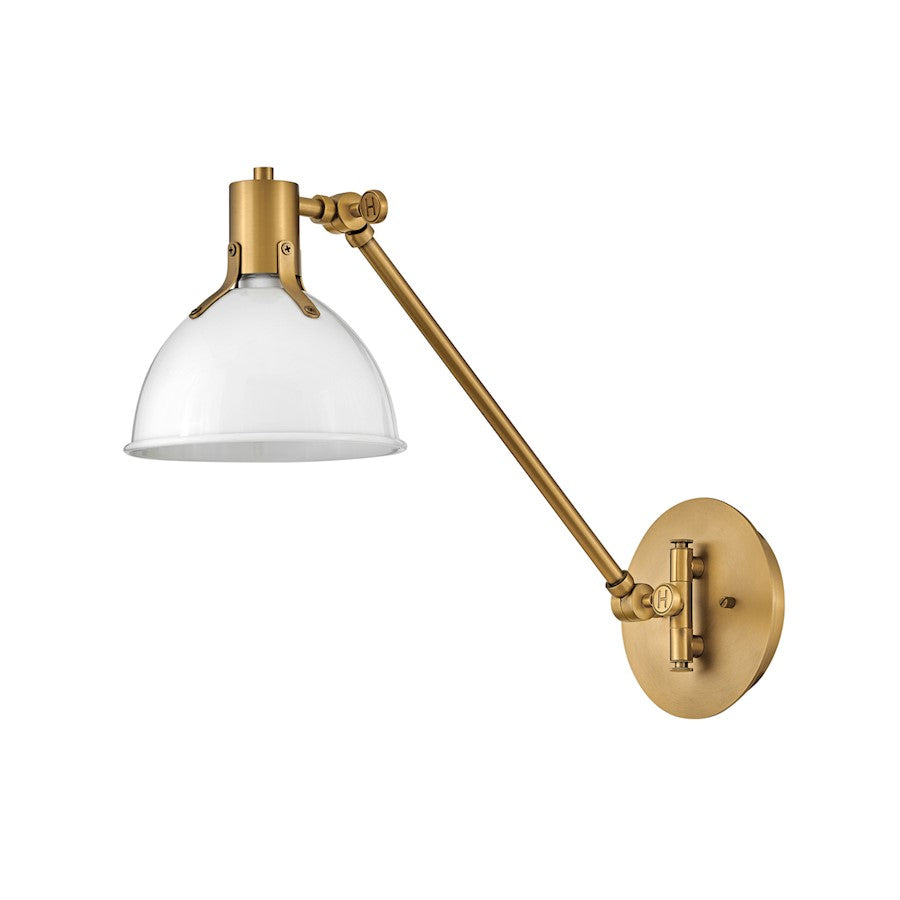 Hinkley Lighting Argo 1 Light Small Sconce, Polished White - 3480PT