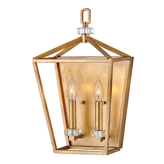 Stinson 2 Light Sconce, Distressed Brass