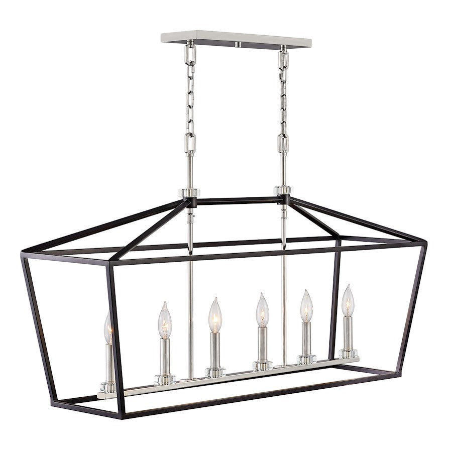 6 Light Stinson Chandelier, Black