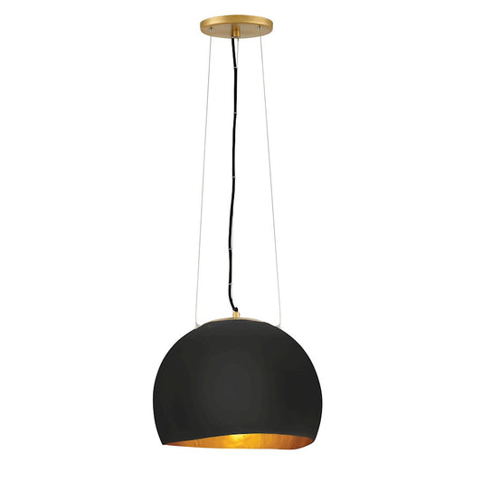 1 Light Pendant, Shell Black