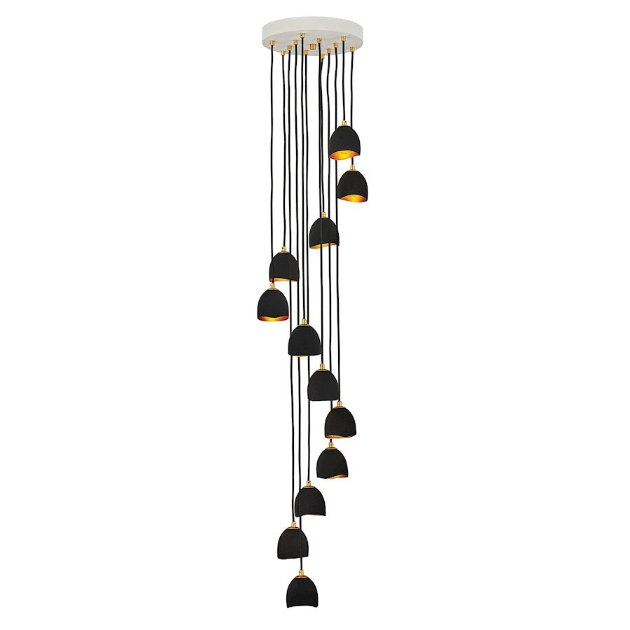 12 Light Multi Tier, Shell Black