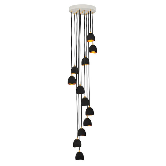 12 Light Multi Tier, Shell Black