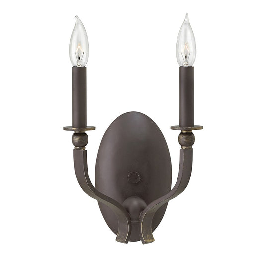 Rutherford 2 Light Sconce, Oil Rubbed Bronze