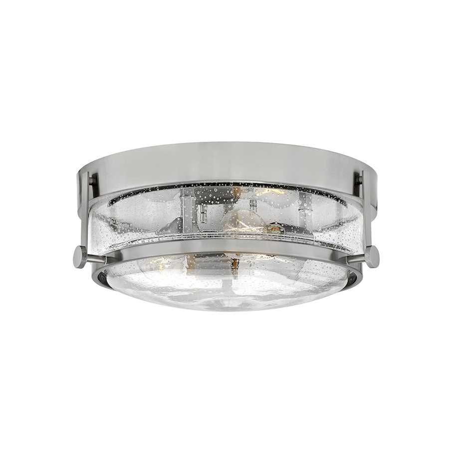 Hinkley Lighting Harper 3 Light SM Flush Mount, Nickel/Seed - 3640BN-CS