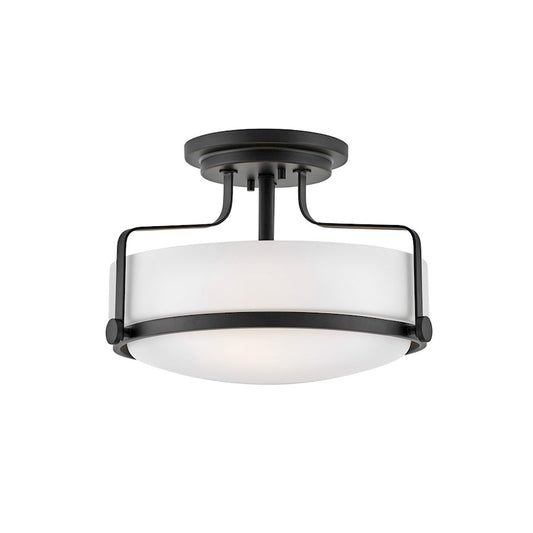 Hinkley Lighting Harper LED Light Medium Semi-Flush Mount, Black - 3641BK-LED