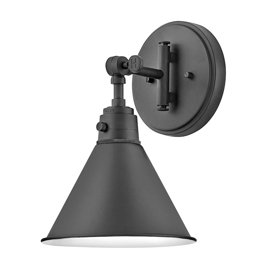 Hinkley Lighting Arti 1 Light Wall Sconce in Black - 3691BK