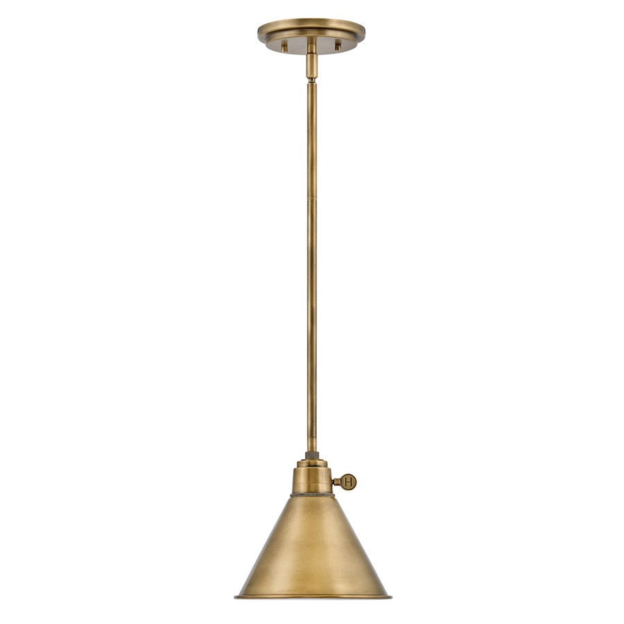 Hinkley Lighting Arti 1 Light Pendant in Heritage Brass - 3697HB