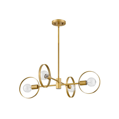 Hinkley Lighting Desi 4 Light Medium Single Tier Foyer, Brass - 37294LCB