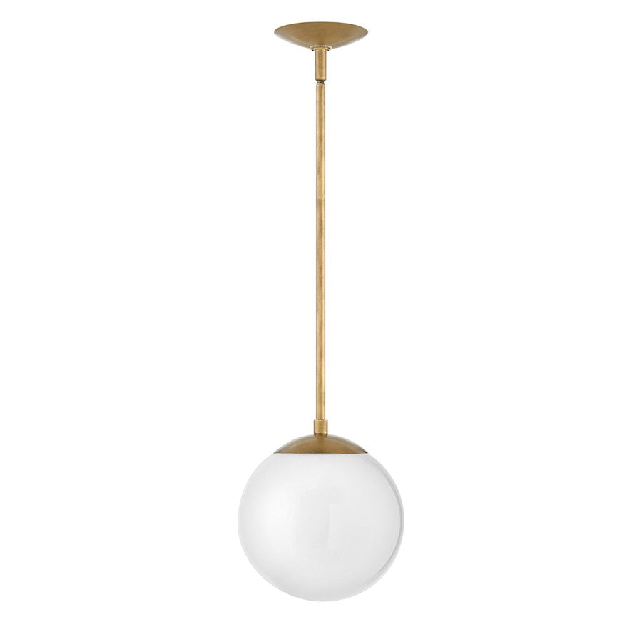 Hinkley Lighting Warby 1 Light Small Pendant, Heritage Brass - 3747HB-WH