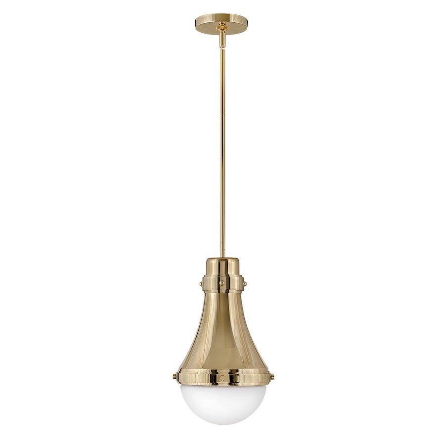 Hinkley Lighting Oliver 1 Light Pendant in Bright Brass - 39057BBR