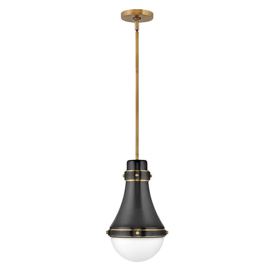 Hinkley Lighting Oliver 1 Light 15" Pendant in Black - 39057BK