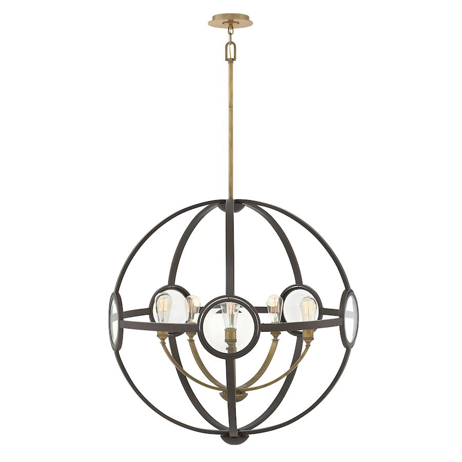 5 Light Fulham Chandelier, Buckeye Bronze