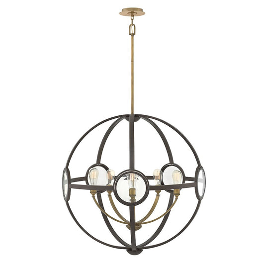 5 Light Fulham Chandelier, Buckeye Bronze