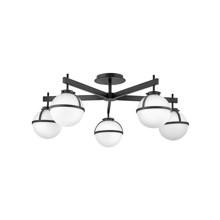 Hinkley Lighting Hollis 5 Light Semi-flush Mount in Black - 39674BK