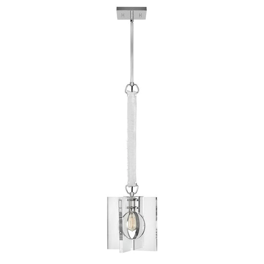 1 Light Ludlow Pendant, Polished Nickel